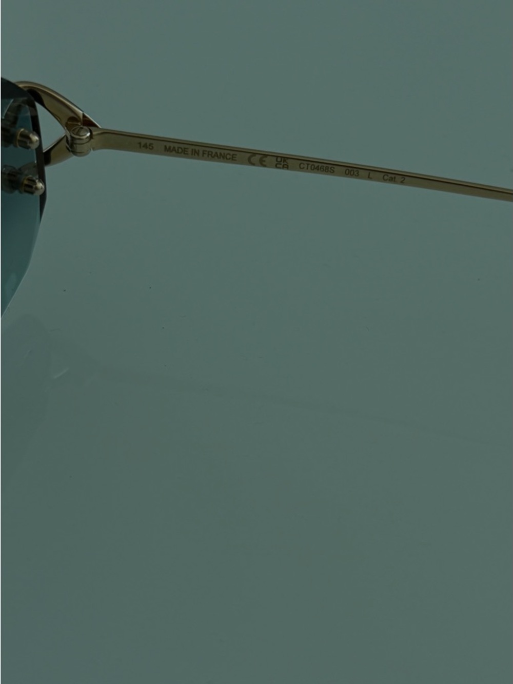 Cartier Blue and Gold Sunglasses - Picture 14 of 15
